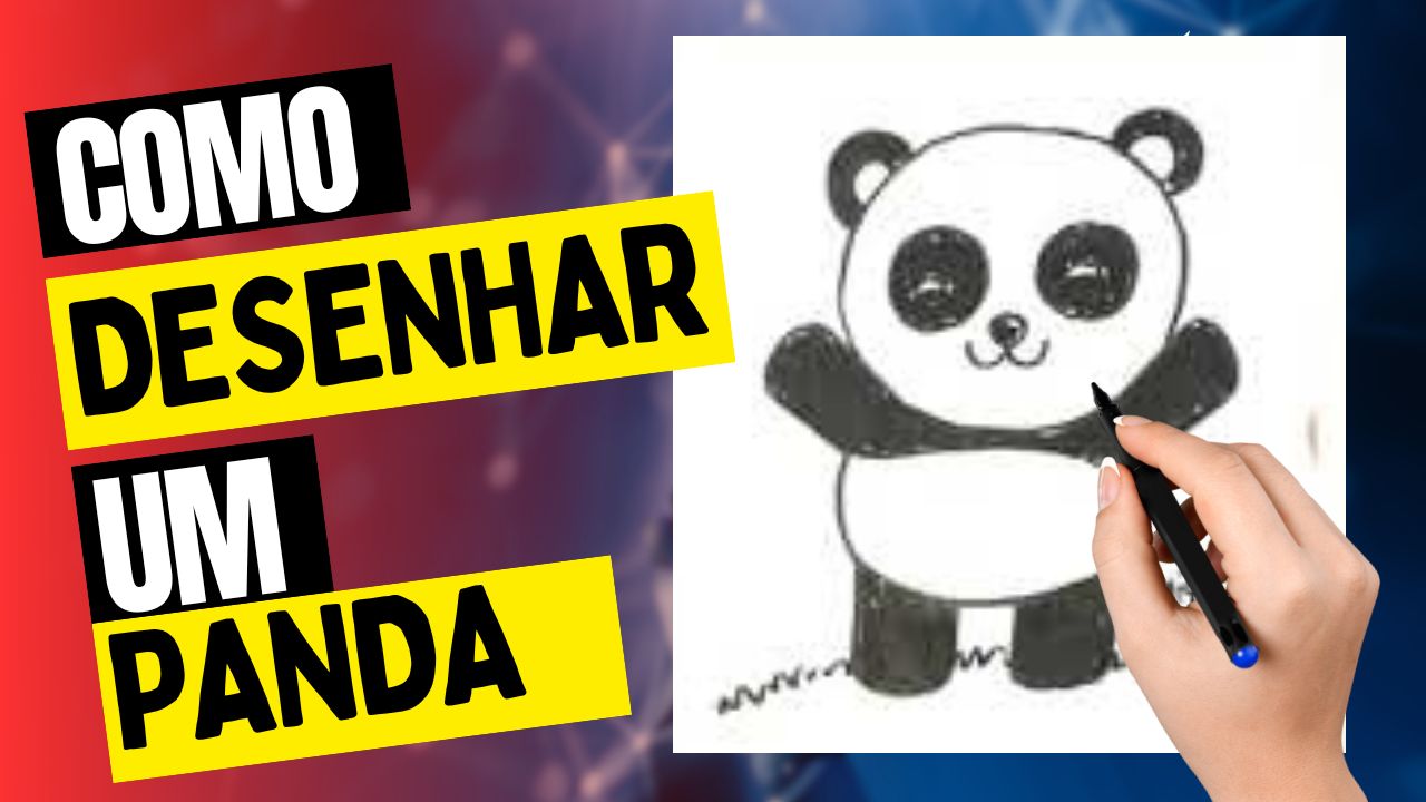 Como Desenhar Um Panda De Desenho Animado Ilustração De Desenho