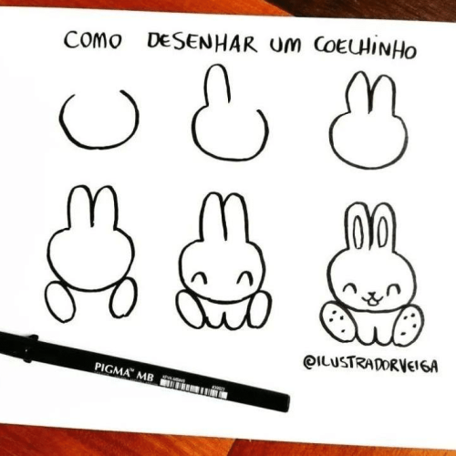 Como Desenhar um Coelho | Desenhos para Desenhar de Animais