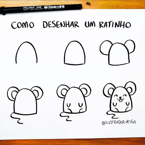 Desenho de Rato para Desenhar