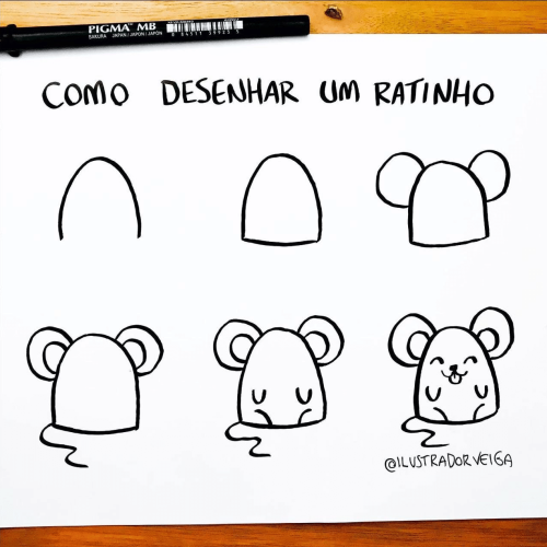 Desenho de Rato para Desenhar