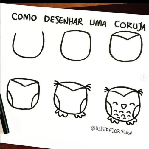 Desenho de Coruja para Desenhar