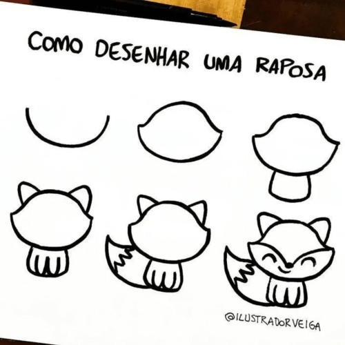 Desenho de Raposa para Desenhar